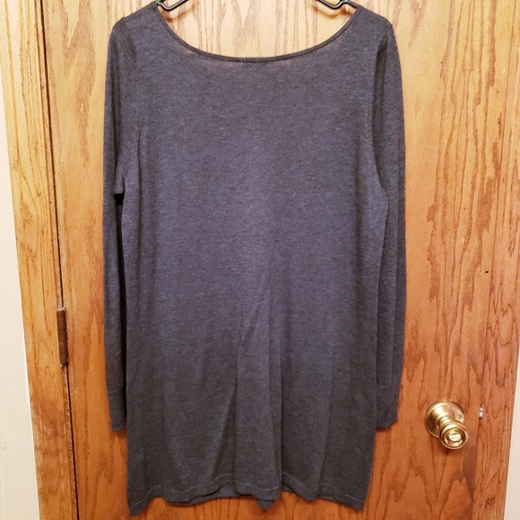 Halogen Long Sleeve Gray Tunic Top - Picture 2 of 4